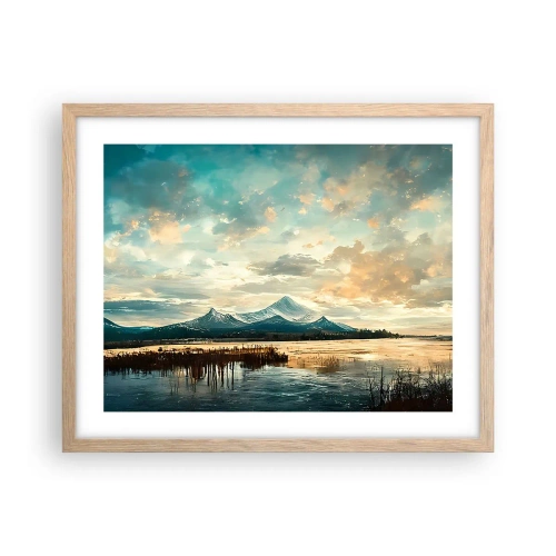 Affisch i ram av ljusek - Under himlens skydd - 50x40 cm