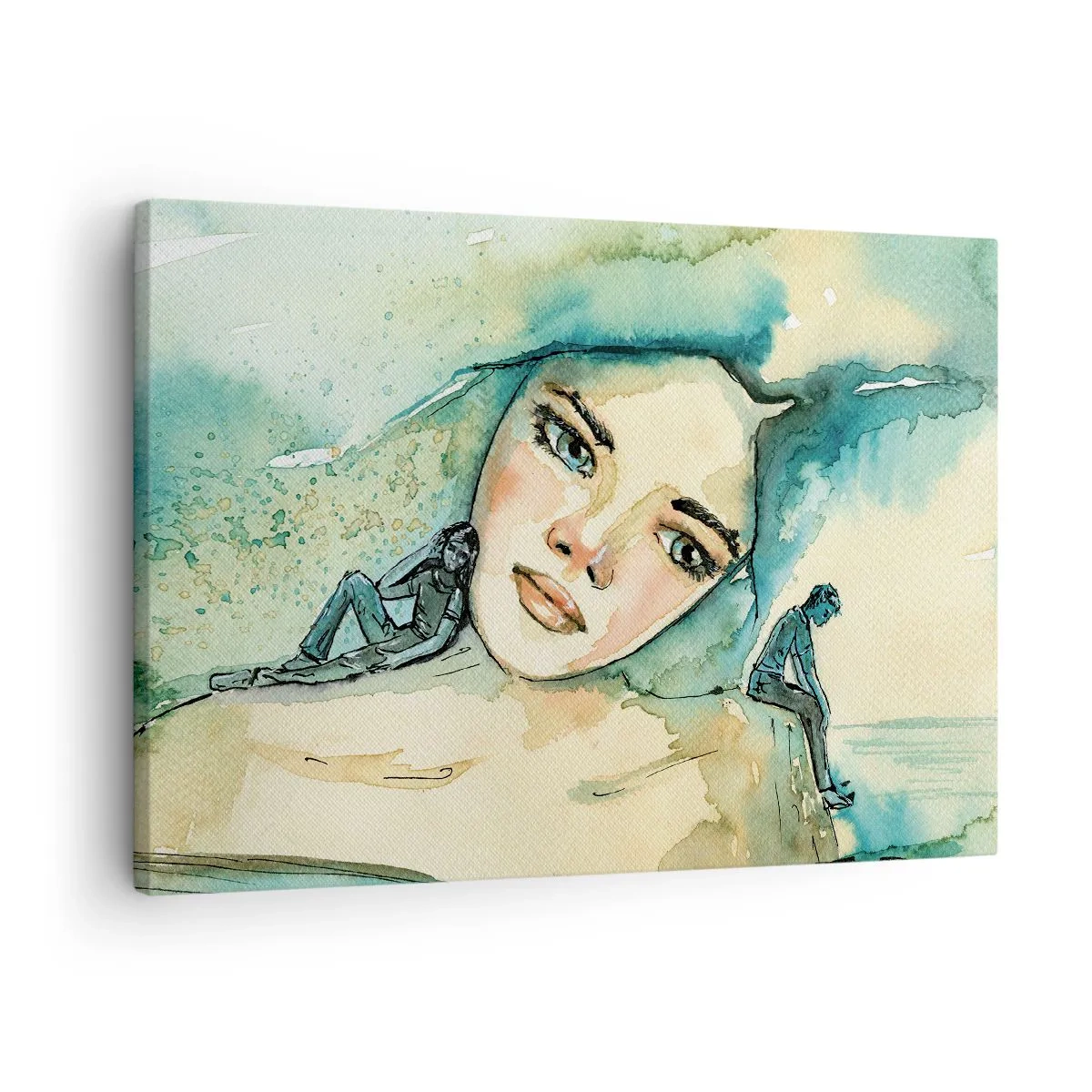 Canvastavla - Bild på duk - Am I blue? - 70x50 cm