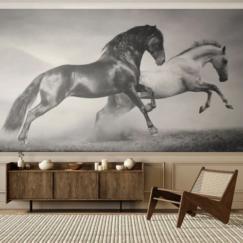 Fototapet Premium Sand - Änglar och demoner - Djur, Hästar, Natur - 100x70 cm