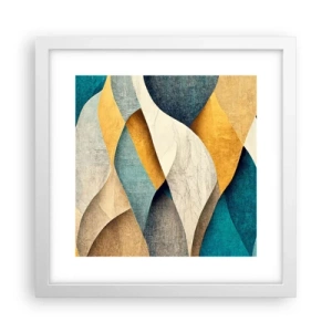 Affisch i vit ram - Rytm och vågrörelse - 30x30 cm