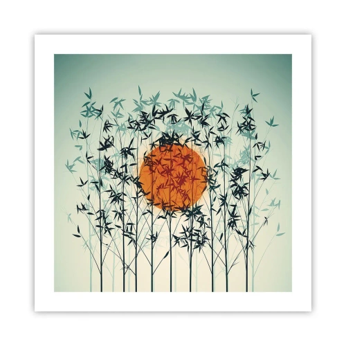 Affisch - Japansk sol - 50x50 cm