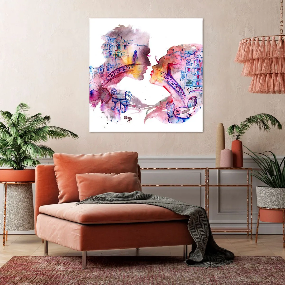 Canvastavla - Bild på duk - Suckarnas hemliga bro - 50x50 cm