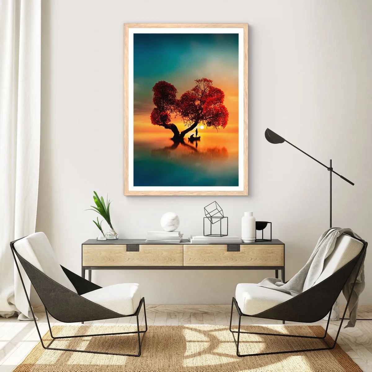 Affisch i ram av ljusek - Avlägsen tystnad - 50x70 cm