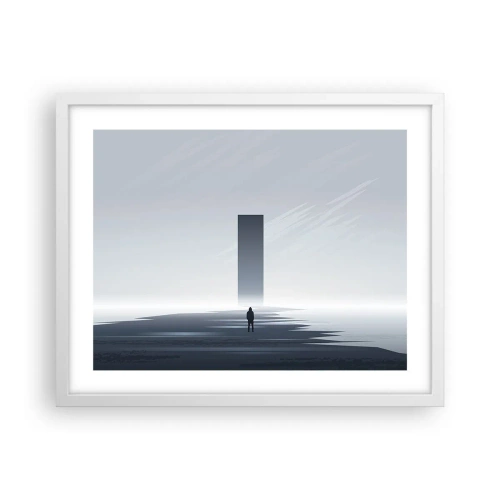 Affisch i vit ram - Möjlighet eller hot? - 50x40 cm