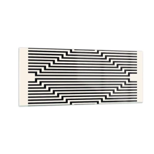 Glastavla - Bild på glas - Geometrisk illusion - 100x40 cm