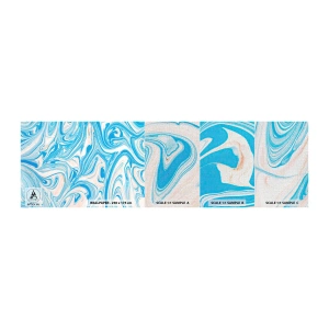 Provbit av fototapet Premium Canvas - Utspilld turkos - Abstraktion, Bit, Modernt mönster - 100x30 cm