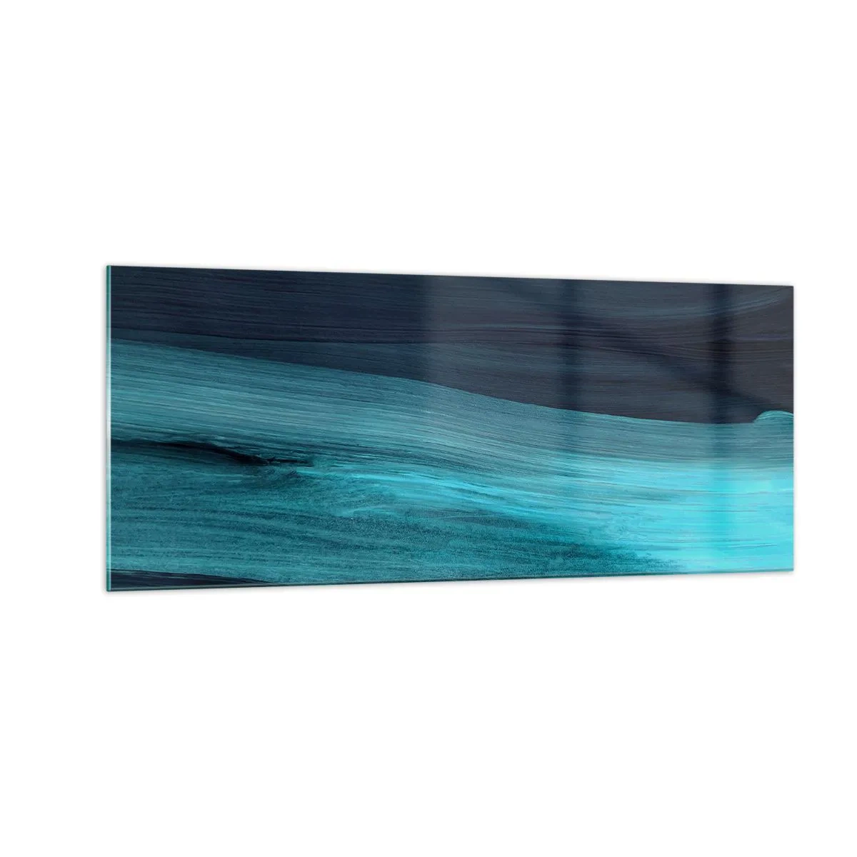 Glastavla - Bild på glas - Flyt med strömmen - 100x40 cm