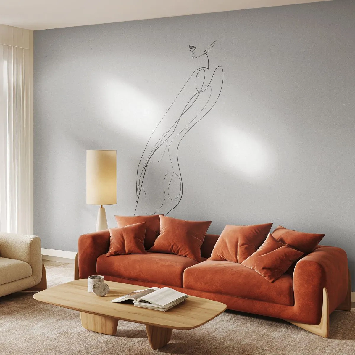 Fototapet Standard Eco - Bara en utfästelse - Kvinna, Grafik, Kvinnans kropp - 400x280 cm