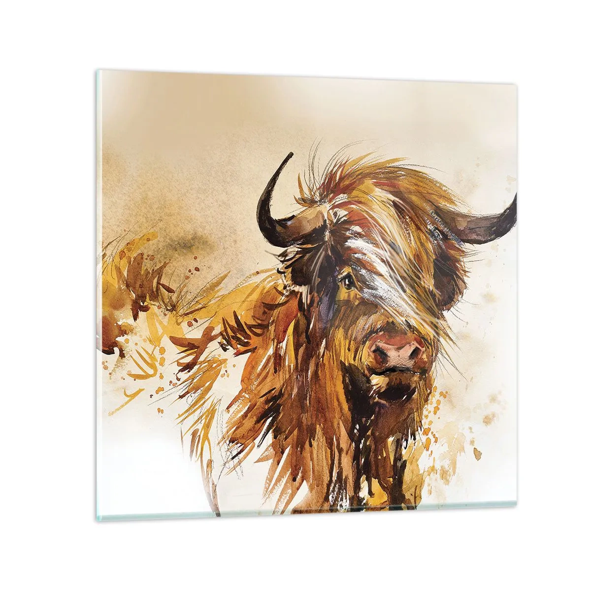 Glastavla - Bild på glas - Jägarens dröm - 60x60 cm