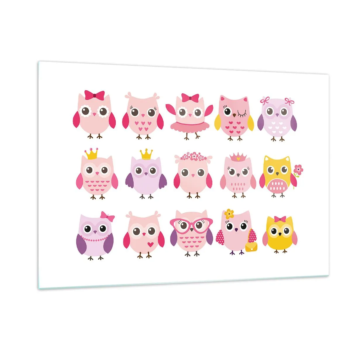 Glastavla - Bild på glas - Den ena sötare än den andra - 120x80 cm