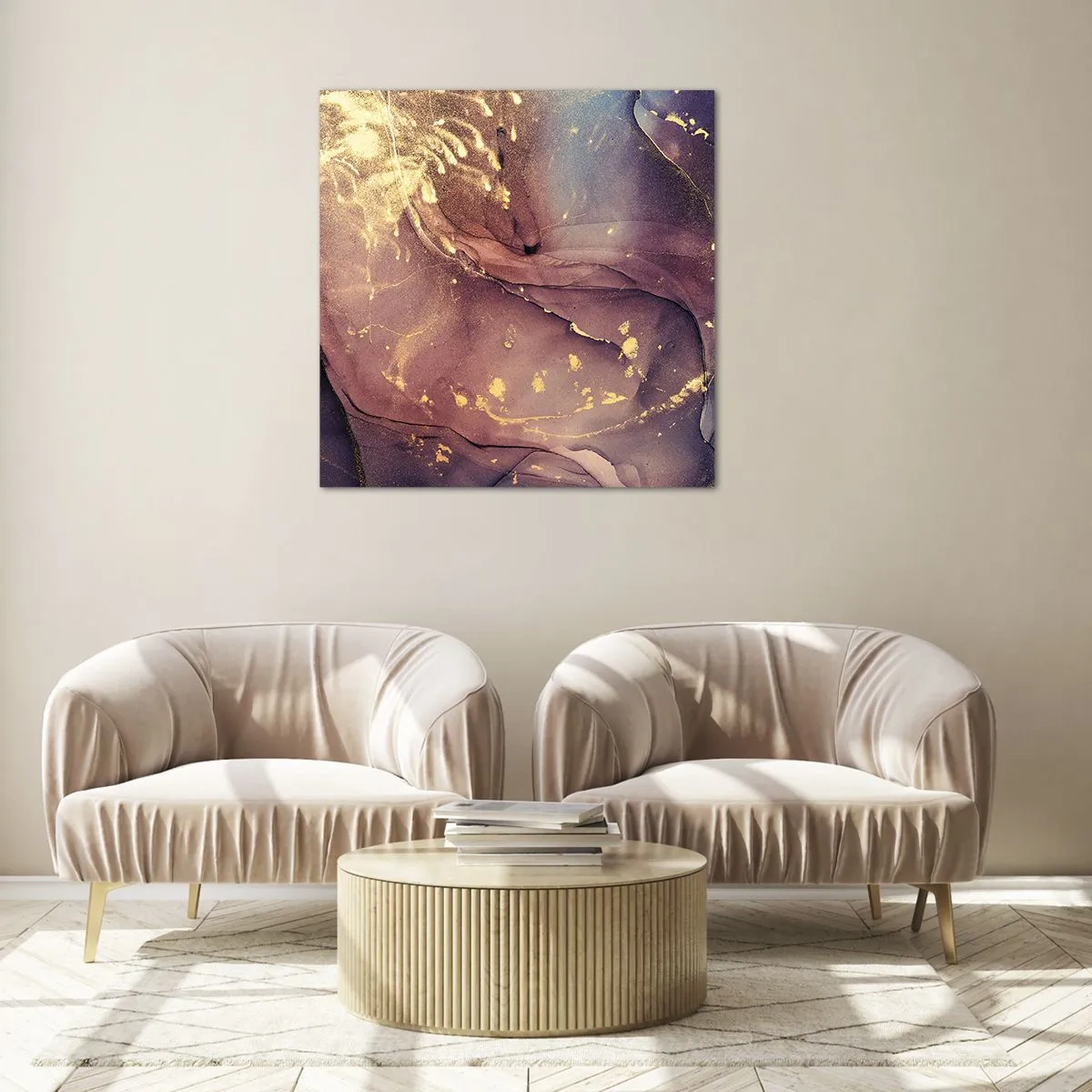 Glastavla - Bild på glas - Materia och ande - 40x40 cm