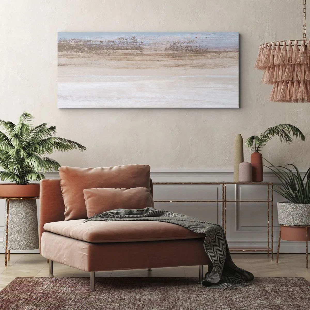 Canvastavla - Bild på duk - Tvetydigt landskap - 100x40 cm
