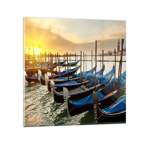 Glastavla - Bild på glas - Innan bullret kommer hit - 30x30 cm