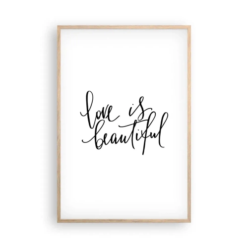 Affisch i ram av ljusek - Läs och upprepa - 61x91 cm