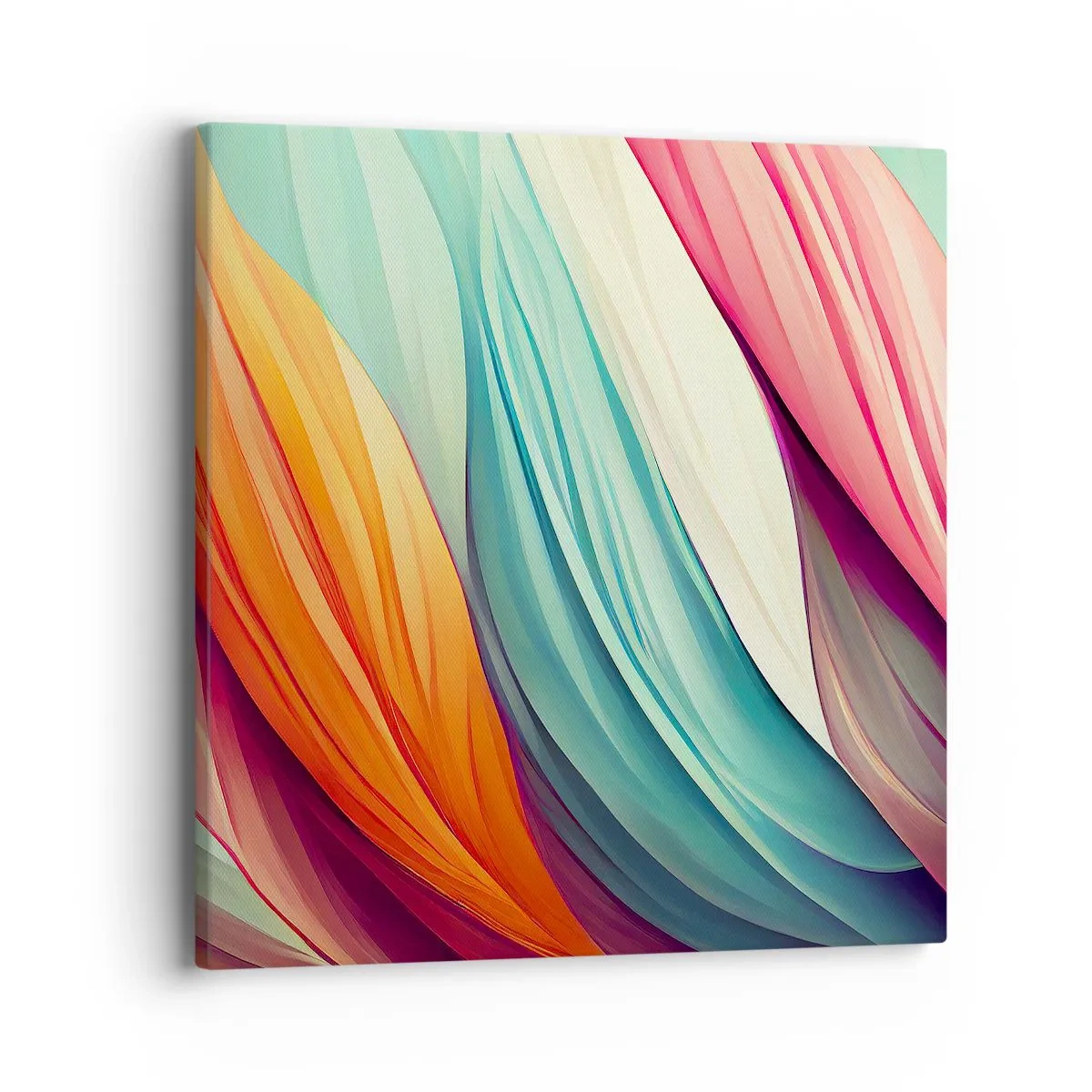 Canvastavla - Bild på duk - Regnbågsväv - 40x40 cm