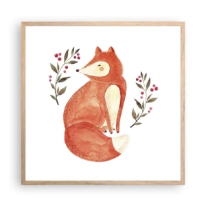 Affisch i ram av ljusek - Liten rödhårig - 60x60 cm