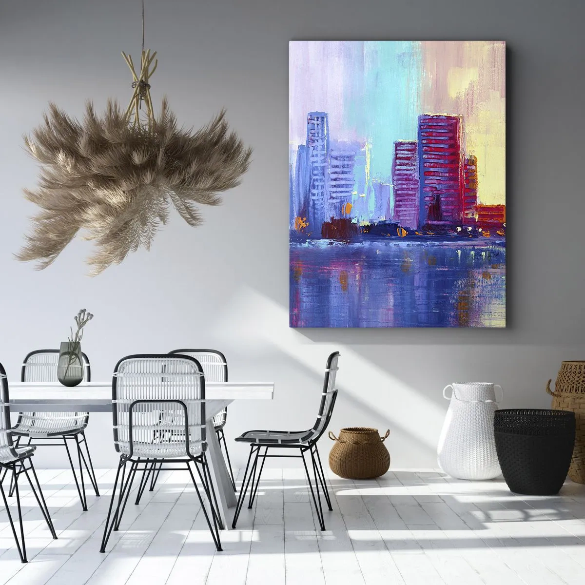 Canvastavla - Bild på duk - Doppade i färger - 50x70 cm