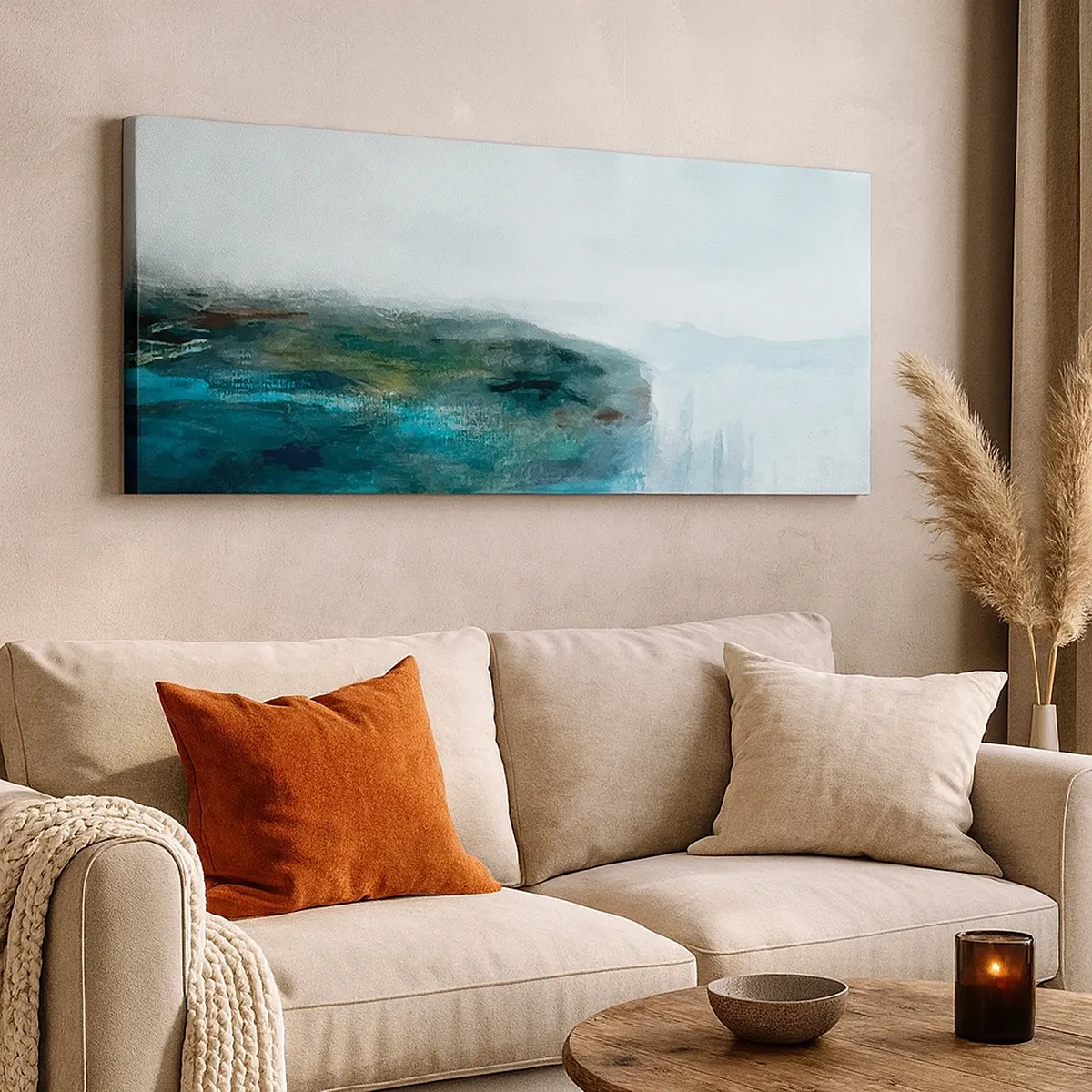 Canvastavla - Bild på duk - Marin abstraktion - 30x30 cm