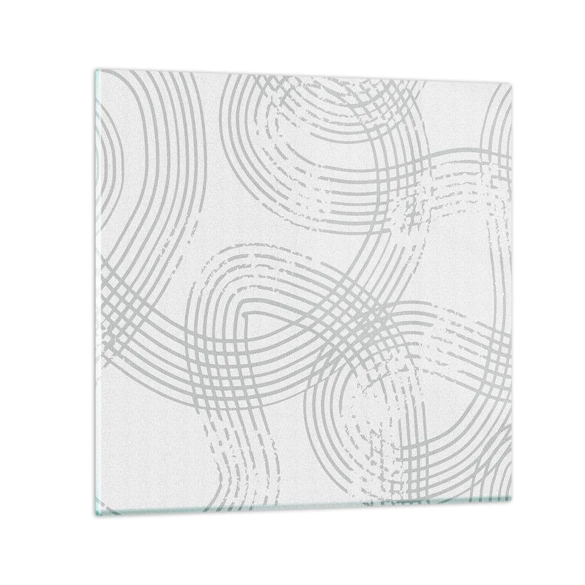 Glastavla - Bild på glas - Det finns ingen rak väg - 30x30 cm