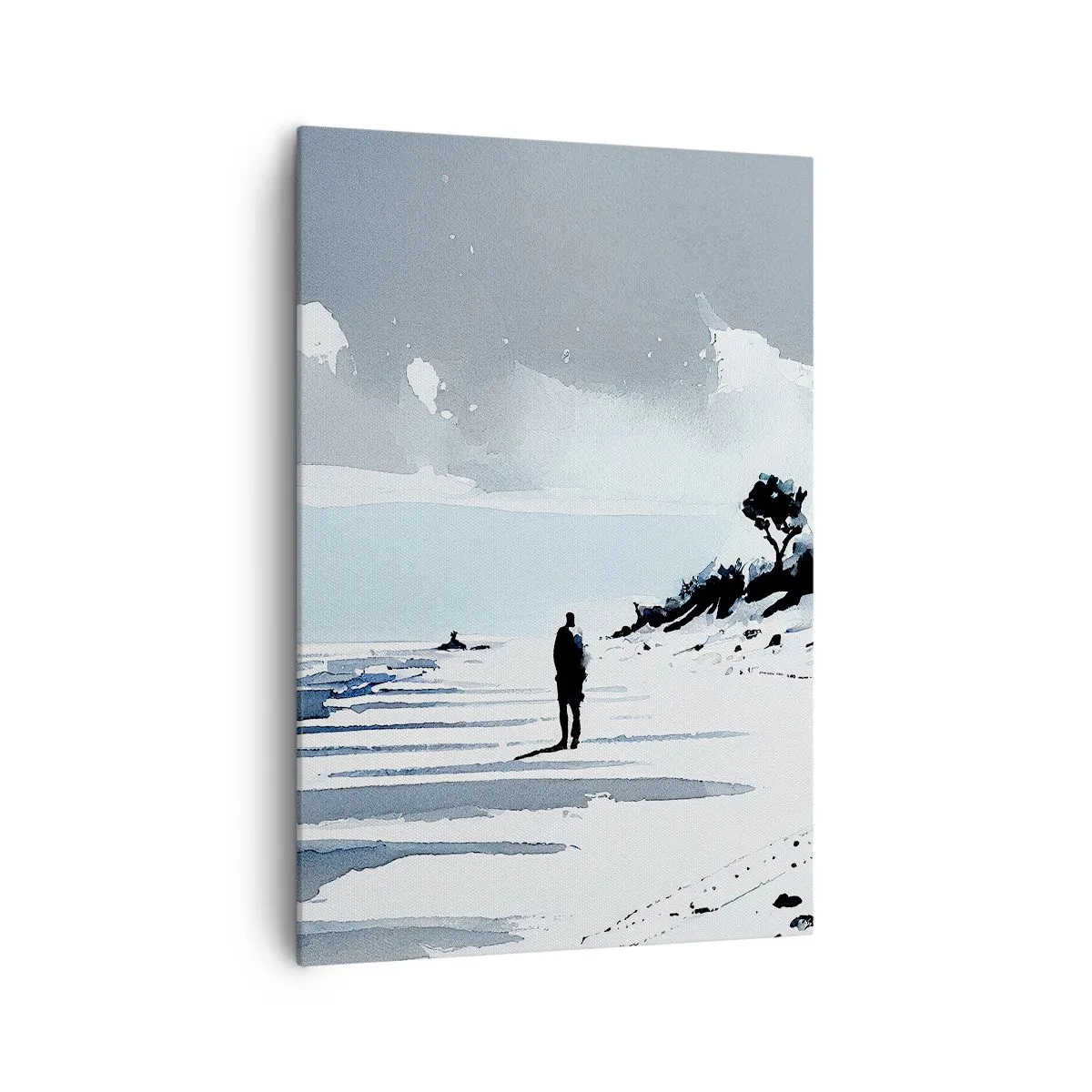Canvastavla - Bild på duk - Ensam - 70x100 cm