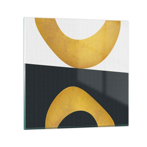 Glastavla - Bild på glas - Öfr det första: guld - 30x30 cm