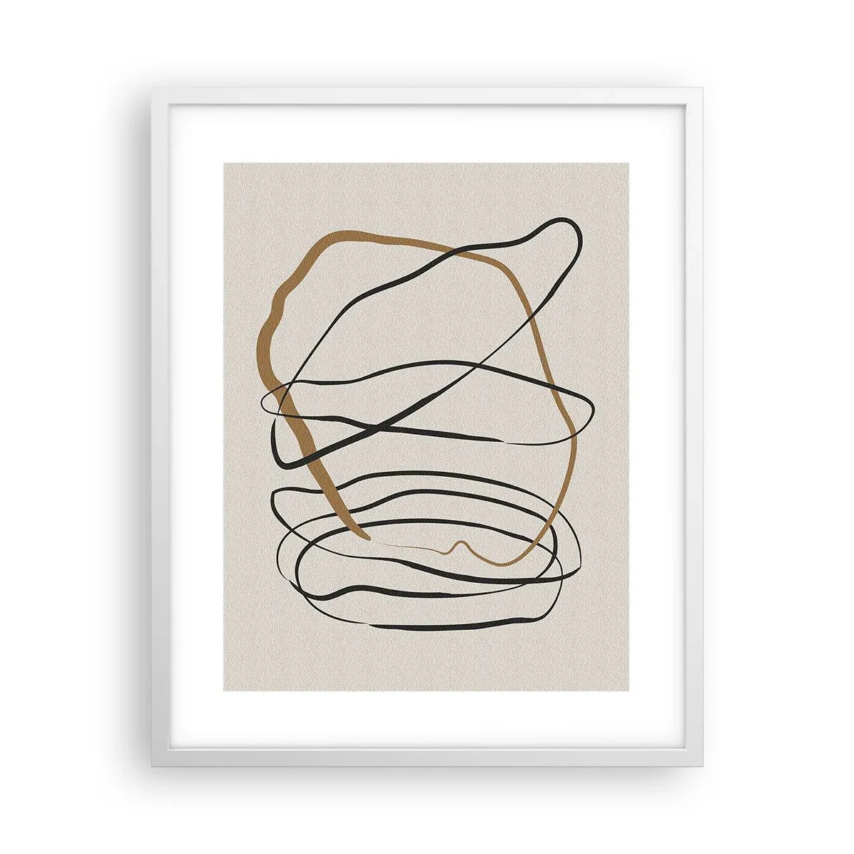 Affisch i vit ram - Komposition: besittande dans - 40x50 cm