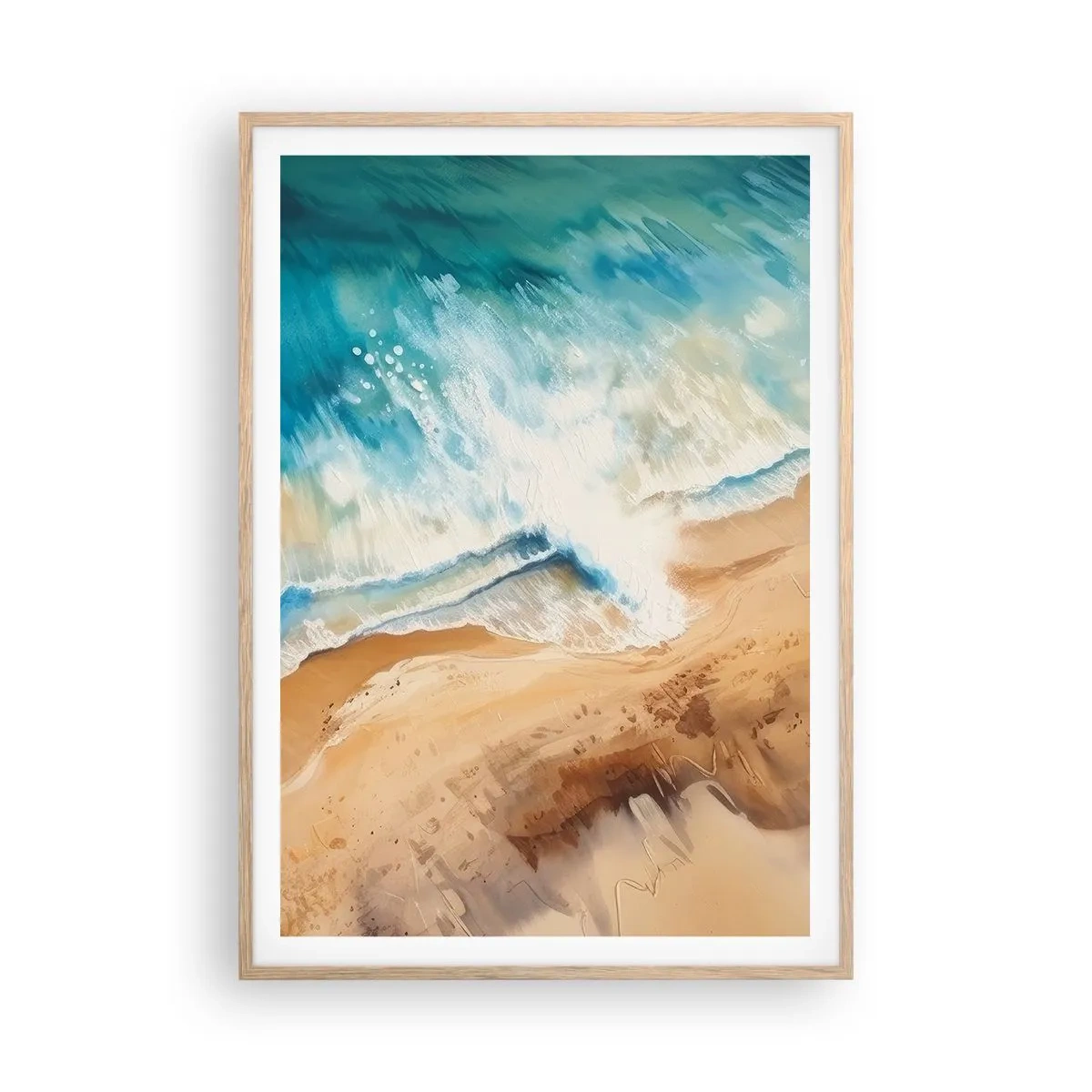 Affisch i ram av ljusek - Den återkommande vågen - 70x100 cm