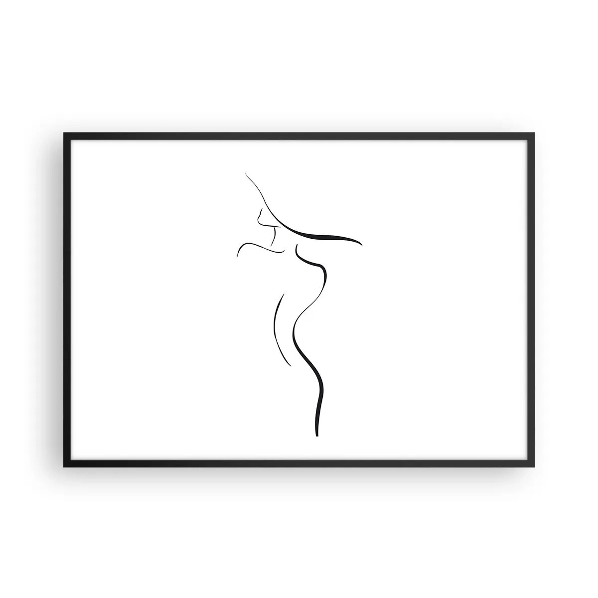 Affisch i svart ram - Svårfångad som en våg - 100x70 cm