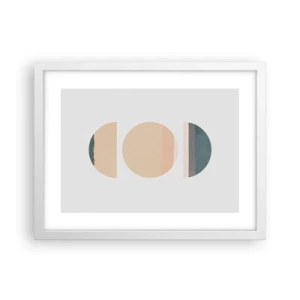 Affisch i vit ram - Hjul efter hjul - 40x30 cm