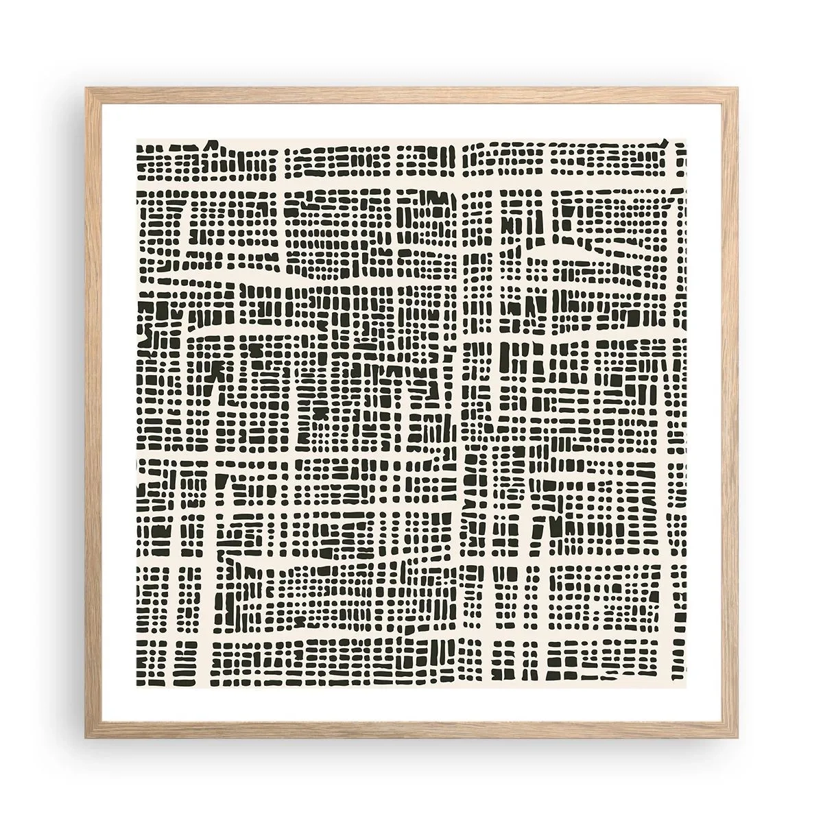 Affisch i ram av ljusek - Vävd komposition - 60x60 cm