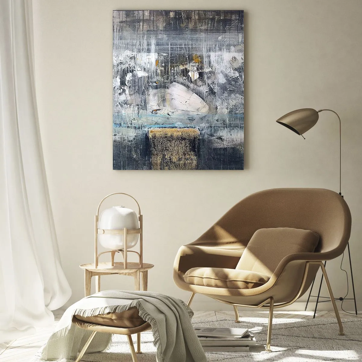 Glastavla - Bild på glas - På is och klumpar - 50x70 cm