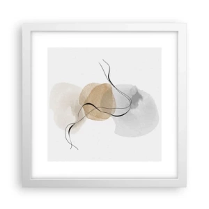 Affisch i vit ram - Luftpärlor - 30x30 cm