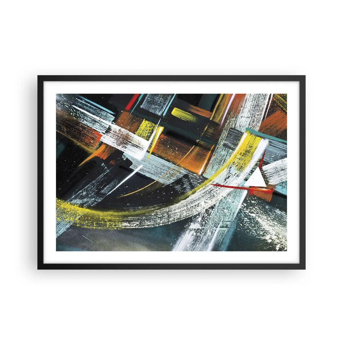 Affisch i svart ram - Rörelsens energi - 70x50 cm