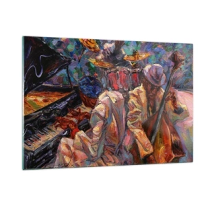 Glastavla - Bild på glas - I en rytm - 120x80 cm