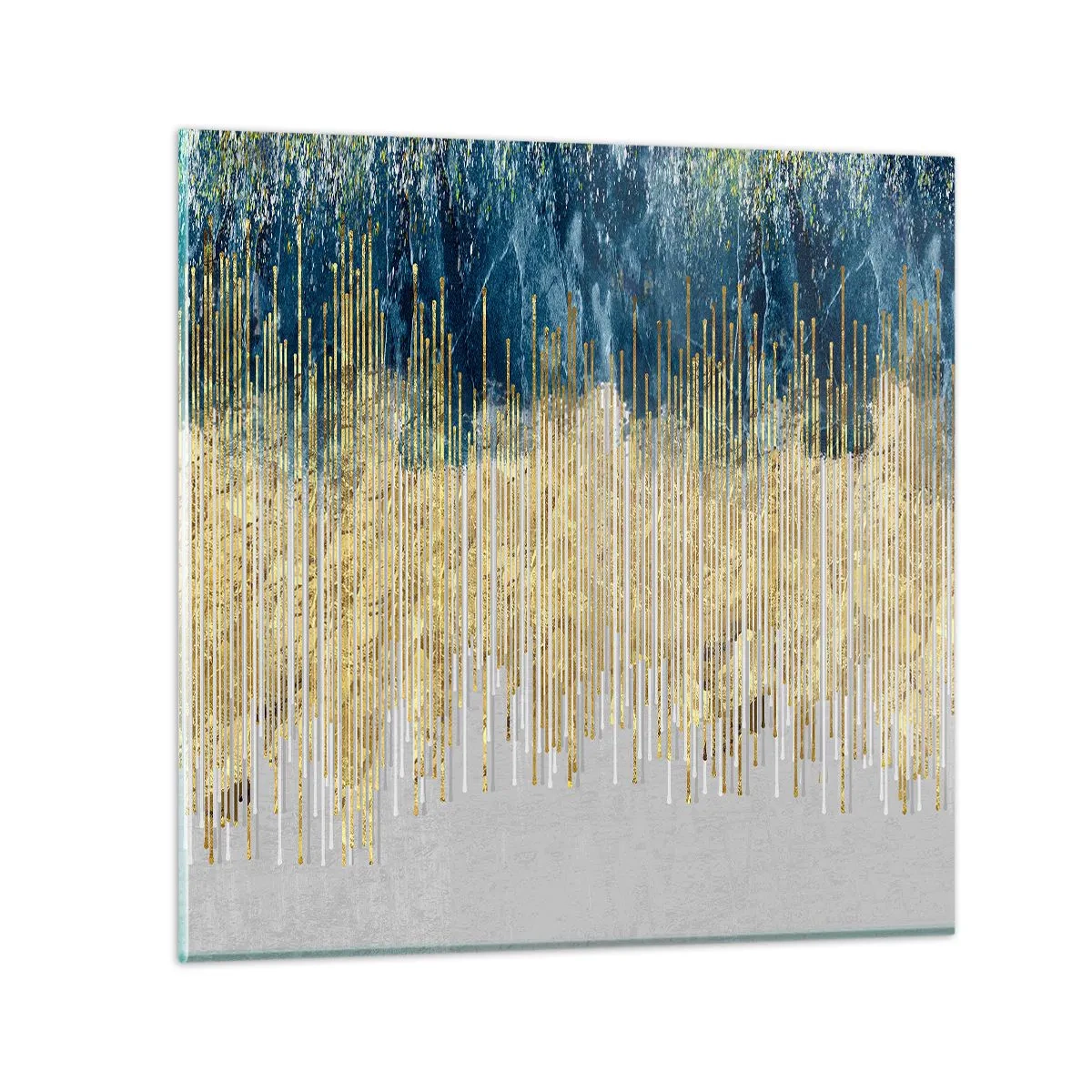 Glastavla - Bild på glas - Förgylld gräns - 30x30 cm