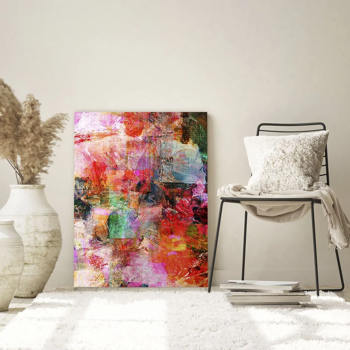 Glastavla - Bild på glas - En resa genom det rosa - 50x70 cm