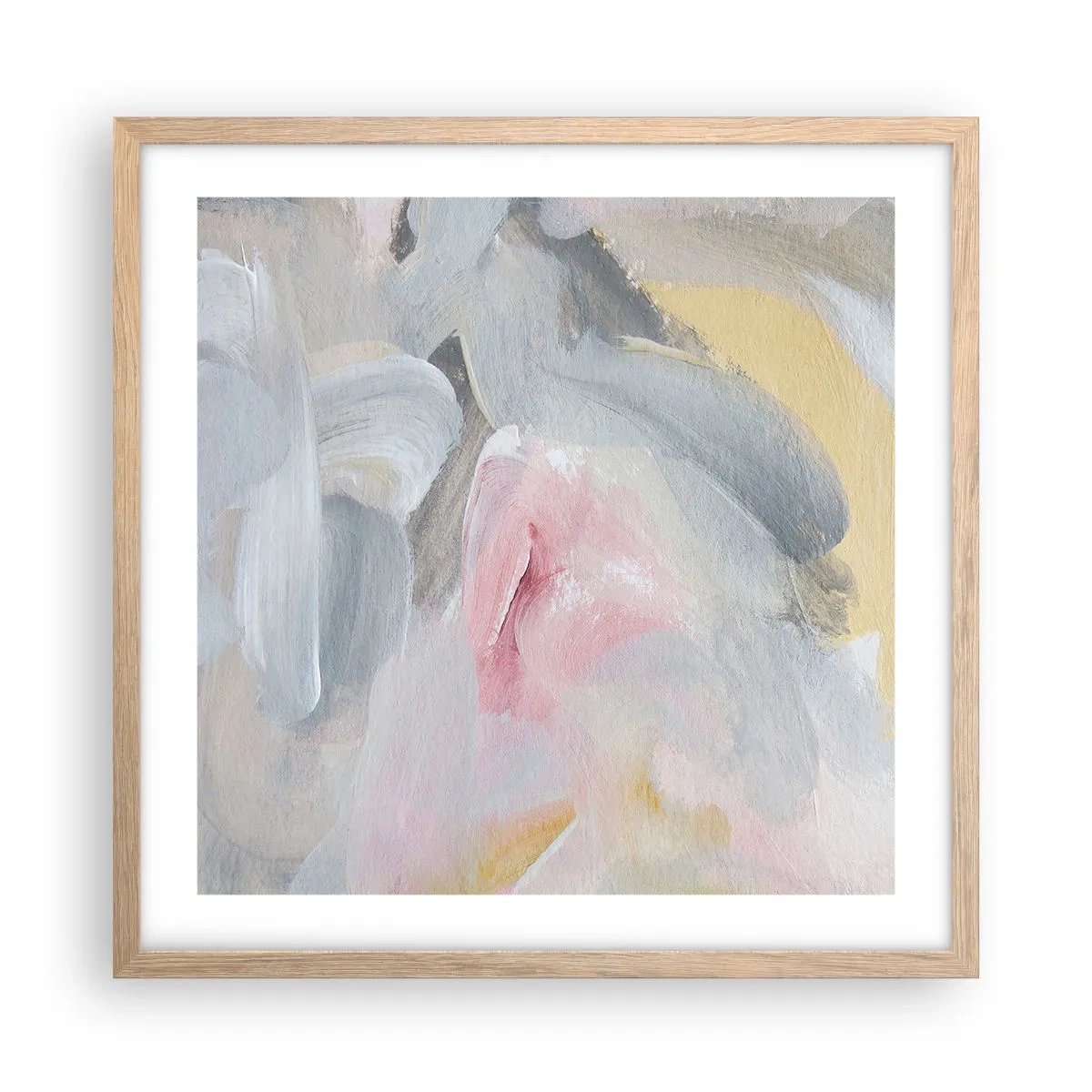 Affisch i ram av ljusek - I en pastellfärgad värld - 50x50 cm