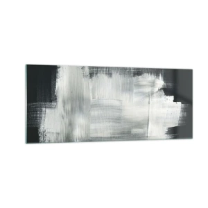 Glastavla - Bild på glas - Vävd av det vertikala och horisontella - 100x40 cm