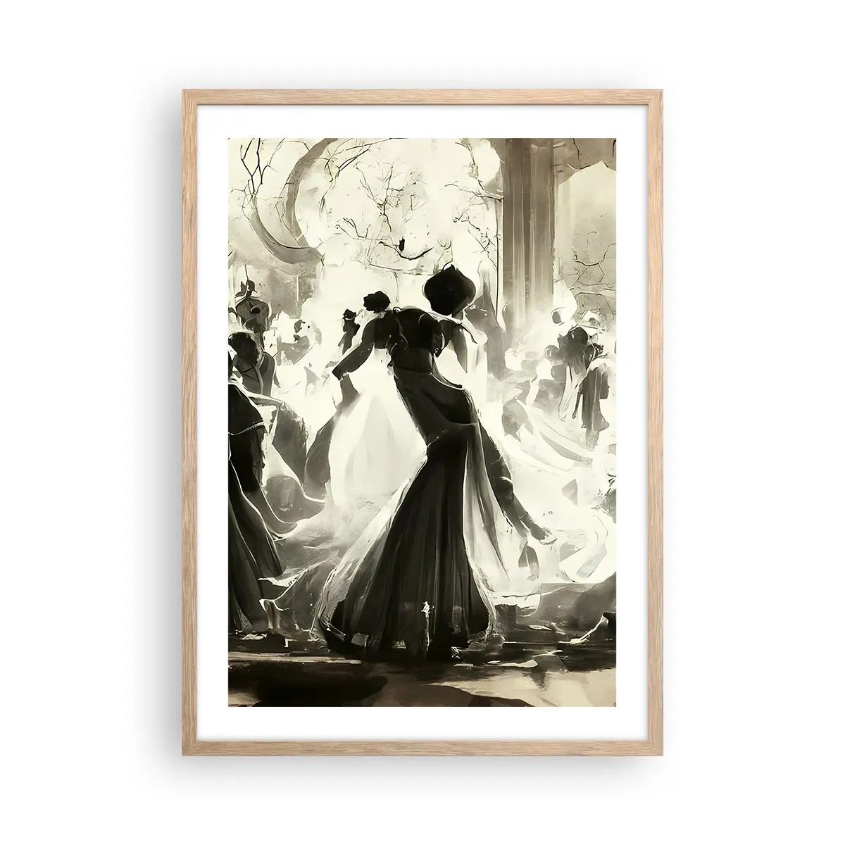 Affisch i ram av ljusek - Stor maskerad - 50x70 cm