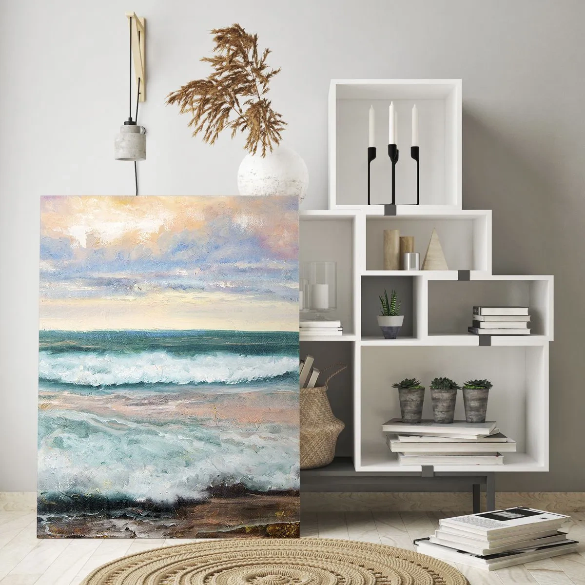 Glastavla - Bild på glas - Här kan du släta ut din själ - 50x70 cm
