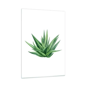 Glastavla - Bild på glas - Grönt - styrka - liv - 50x70 cm