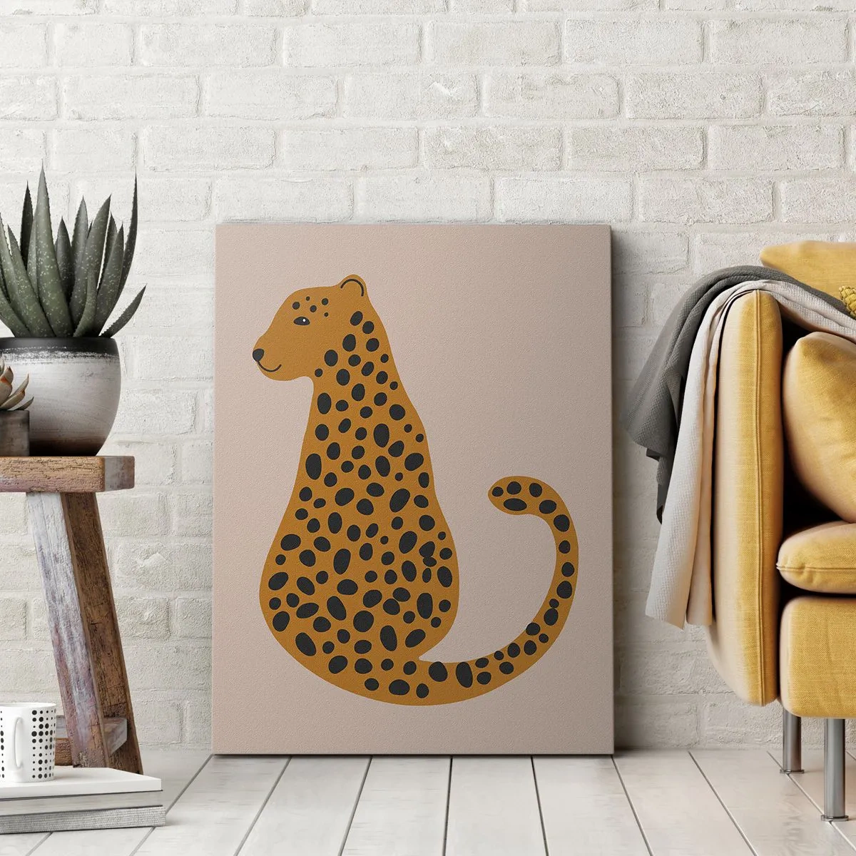 Canvastavla - Bild på duk - Pantermönster är inne - 70x100 cm