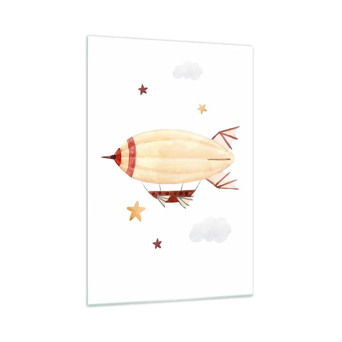 Glastavla - Bild på glas - Luftskepp - 70x100 cm