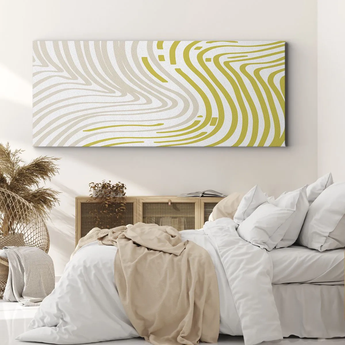Canvastavla - Bild på duk - Komposition med en mjuk böjning - 140x50 cm