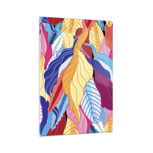 Glastavla - Bild på glas - Färgglad röra - 70x100 cm