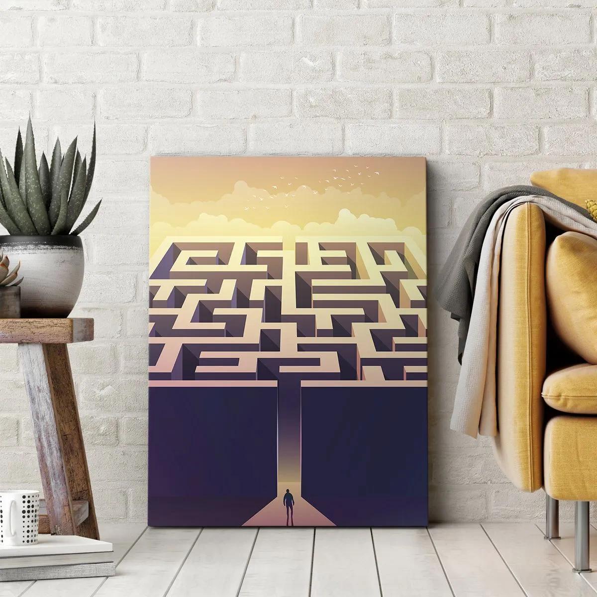 Canvastavla - Bild på duk - Dags för beslut - 80x120 cm