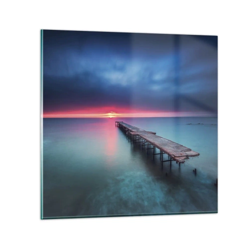 Glastavla - Bild på glas - Mellan himlen och jorden - 50x50 cm