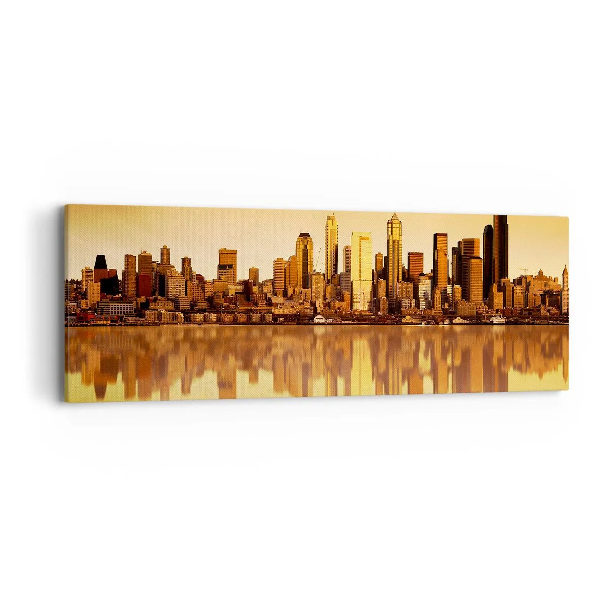 Canvastavla - Bild på duk - Metropolens tystnad - 90x30 cm