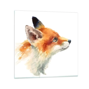 Glastavla - Bild på glas - Försiktighet skadar aldrig - 60x60 cm