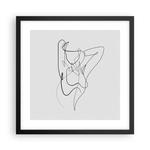 Affisch i svart ram - Hurdan du är... - 40x40 cm